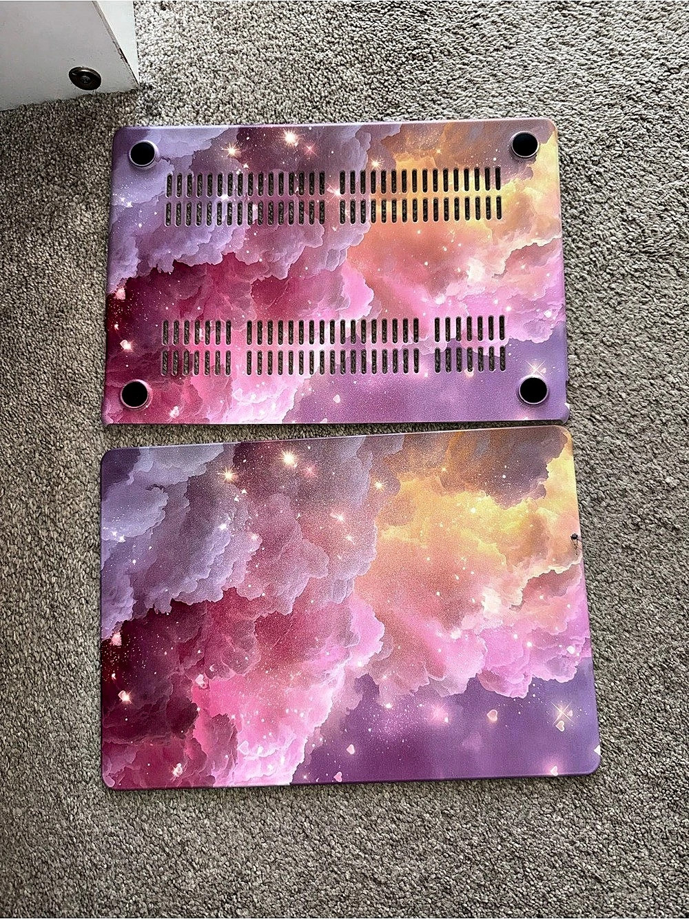 Pink Purple Galaxy Computer Case Set